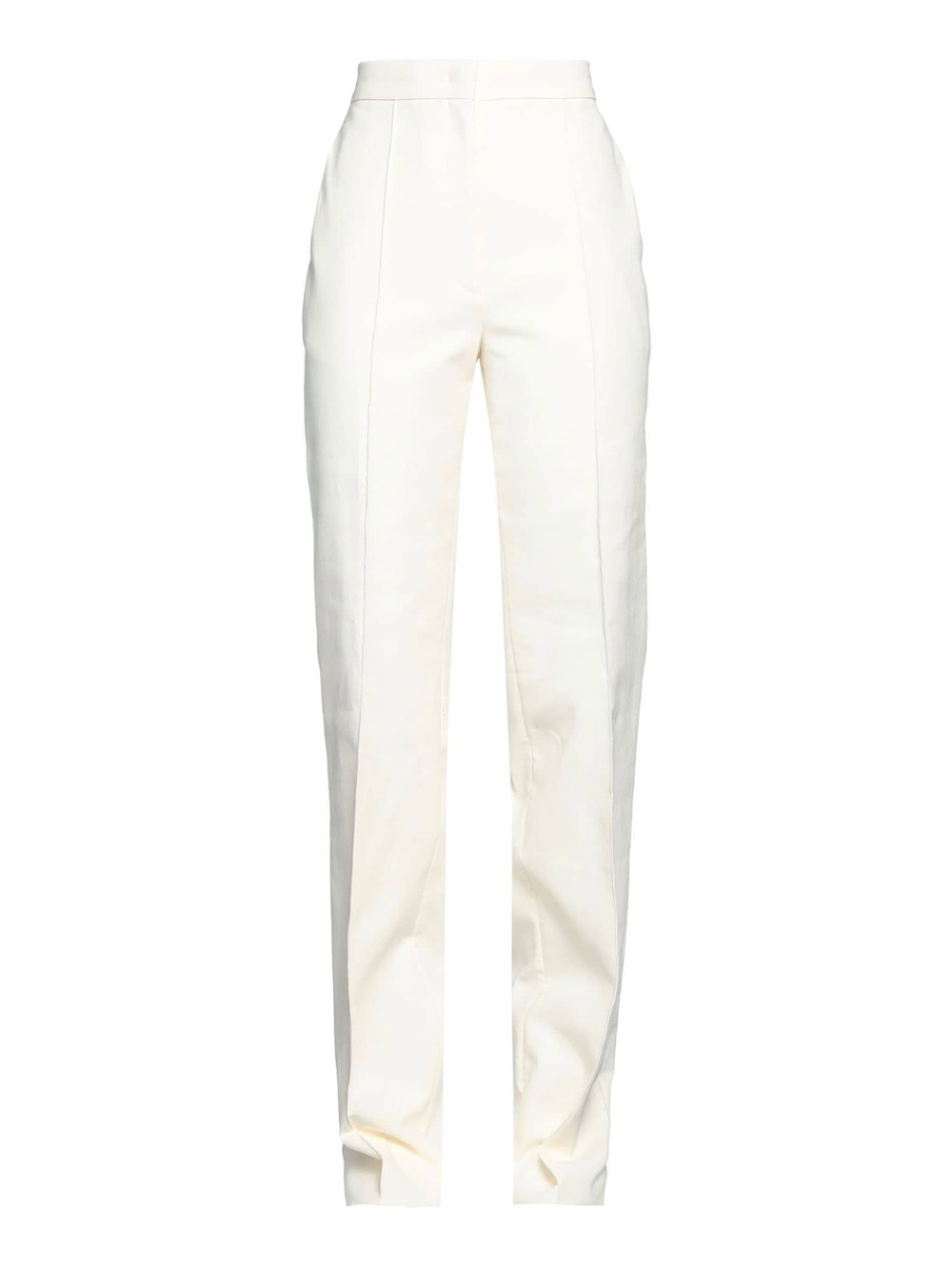 ROCHAS Tailored High-Waist Cream Straight-Leg Pants